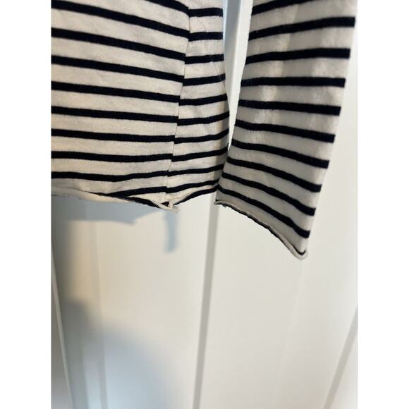 Elliott Lauren Women's Top Small Raw Hem V-Neck Nautical - Picture 3 of 8